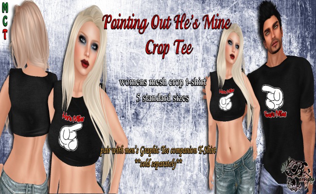 {Ms. B. Designs} Pointing Out He's Mine Crop Tee 