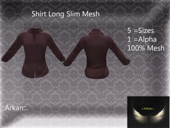 .::Arkan::.Shirt Long Slim Mesh
