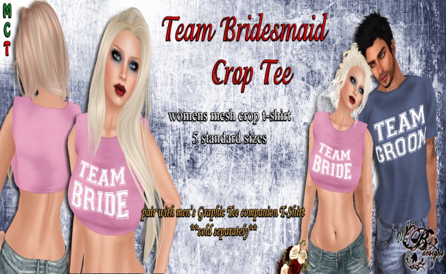 {Ms. B. Designs} Team Bridesmaid Crop Tee 