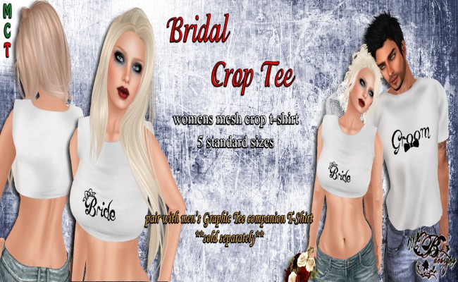 {Ms. B. Designs} Bridal Crop Tee Boxed