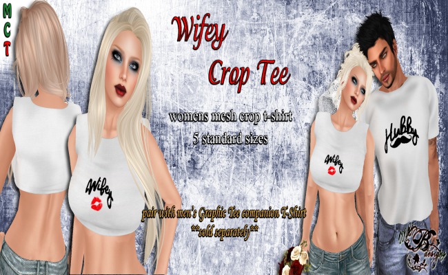 {Ms. B. Designs} Wifey Crop Tee Boxed