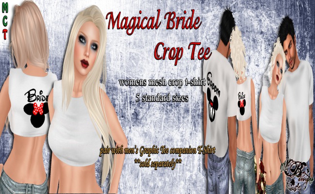 {Ms. B. Designs} Magical Bride Crop Tee Boxed