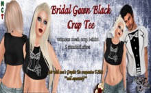 {Ms. B. Designs} Bridal Gown Black Crop Tee 
