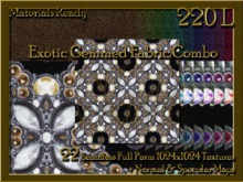 Exotic Gemmed Fabric Combo Seamless Textures Materials Ready Full Perms 1024x1024