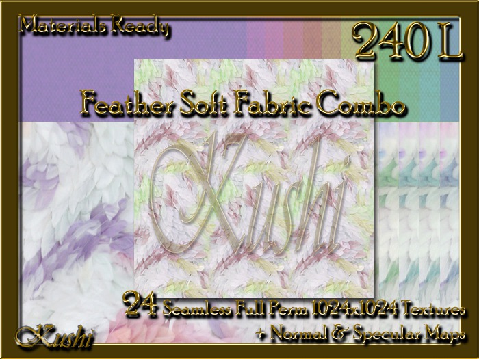 Feather Soft Fabric Combo Seamless Textures Materials Ready Full Perms 1024x1024