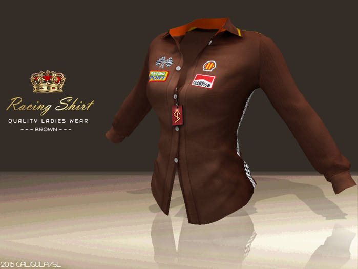 CA SHIRT RACING LADIES BROWN