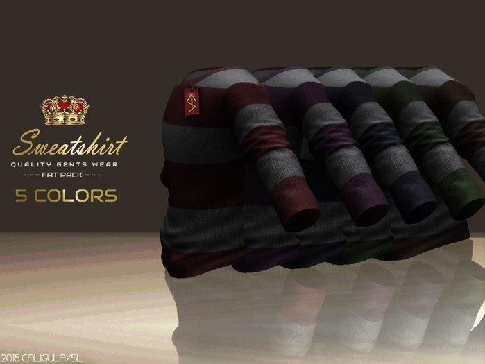 CA SWEATSHIRT GENTS STRIPED
