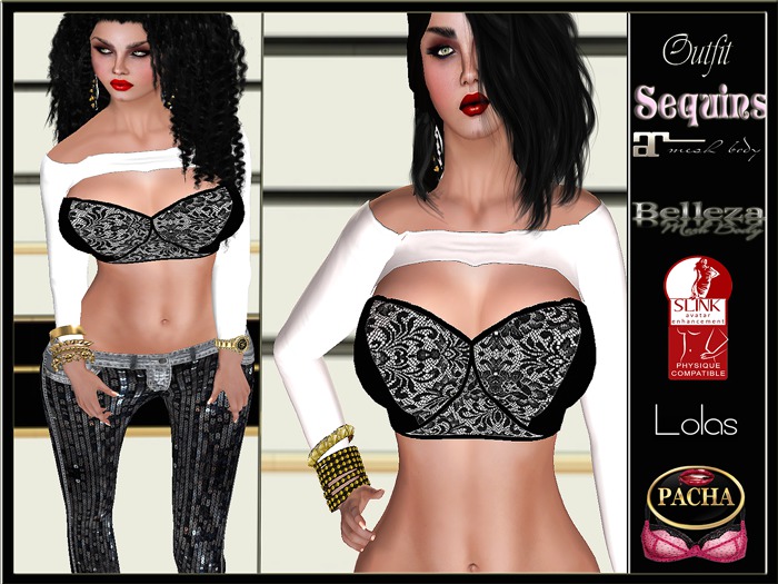 - Pacha Dubai -Outfit  Sequins DIVA (gray)
