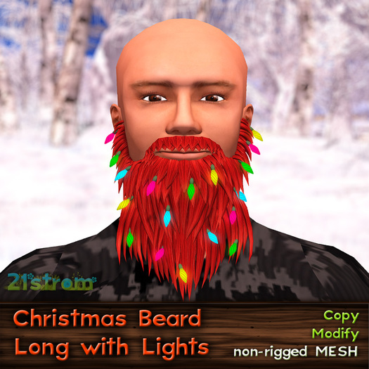 Mesh Christmas Long Beard with Lights DEMO