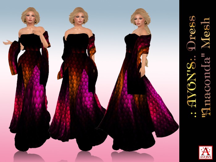 .: AVON'S:. Dress "Anaconda" Mesh