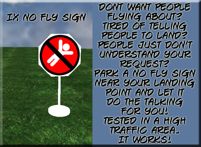 IX No fly Sign