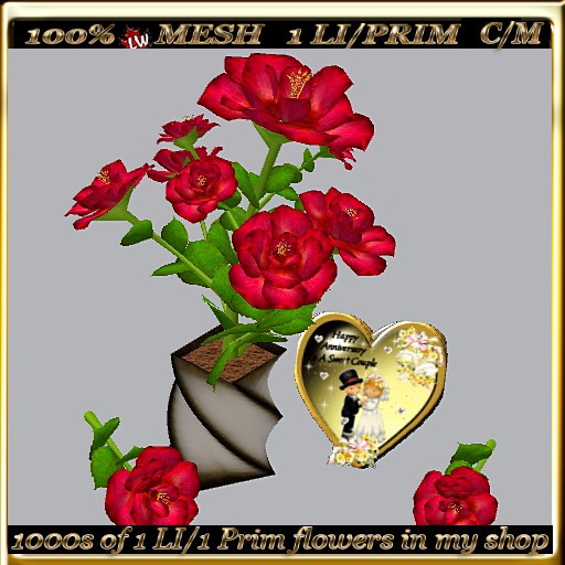 LW_ Happy Anniversary Roses - 4 (1 LI / Prim)
