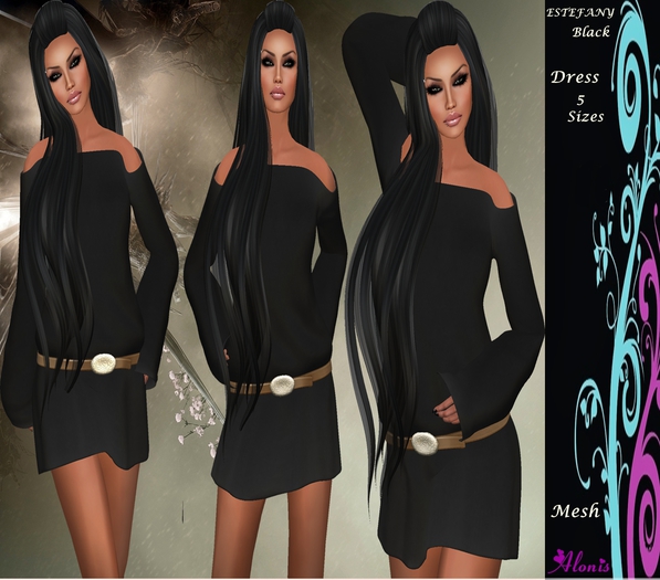 **Alonis Fashion** ESTEFANY BLACK DRESS