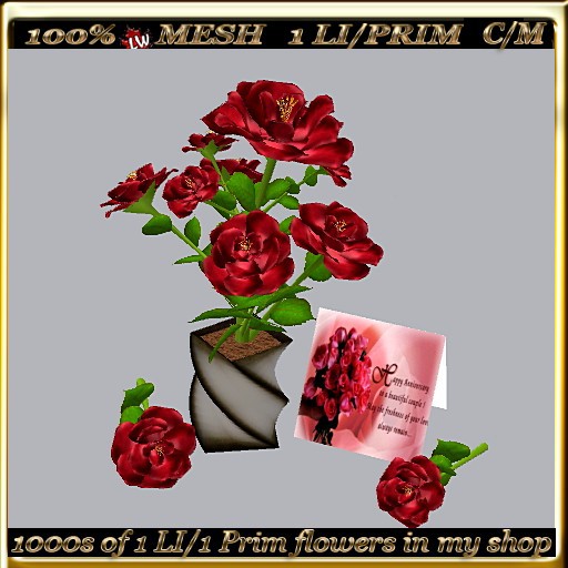LW_ Happy Anniversary Roses - 8 (1 LI / Prim)