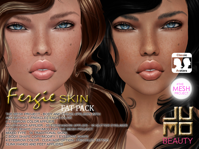 .:JUMO:. Fergie Skin Fat Pack - The Mesh Project