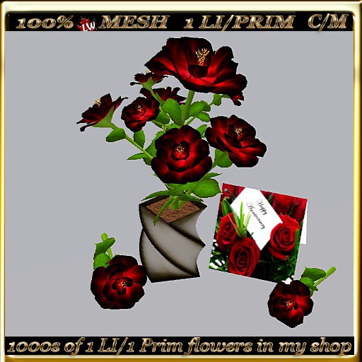 LW_ Happy Anniversary Roses + Card - 16 (1 LI / Prim)