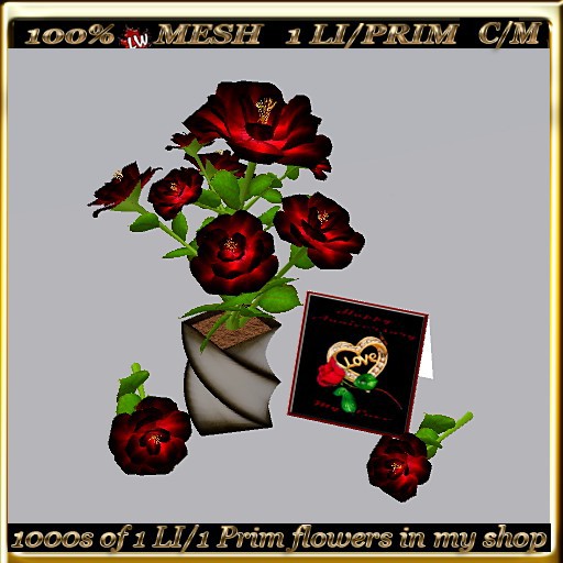 LW_ Happy Anniversary Roses + Card - 19 (1 LI / Prim)