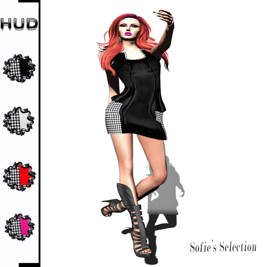 <S> Mesh Ivy Dress With Hud