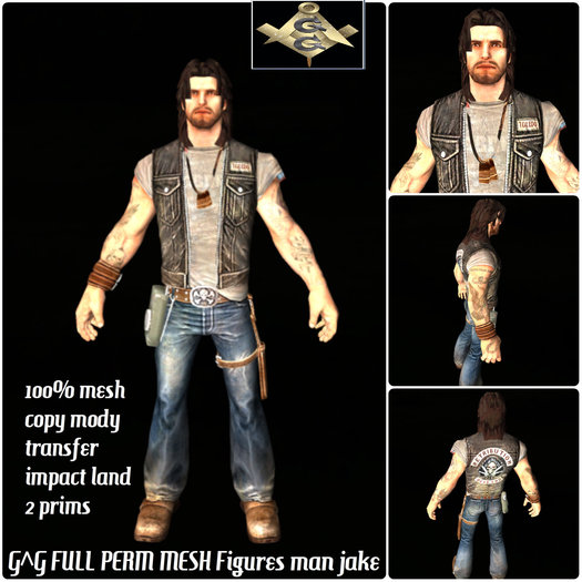 G^G FULL PERM MESH Figures man jake