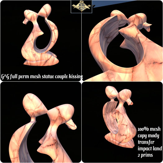 G^G full perm mesh statue couple kissing