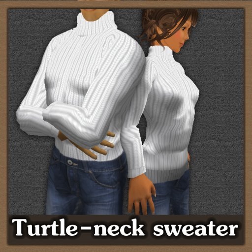 Turtle-neck sweater (White)