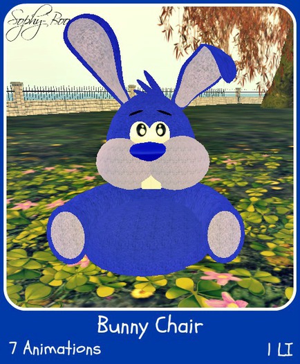 Bunny Chair Blue Boxed