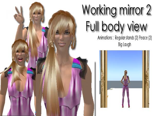 Working Mirror, reflects the avatar, animated