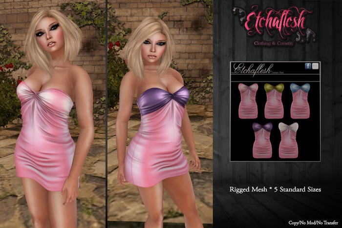 [Etchaflesh] Springtime Draped Dress W/ HUD