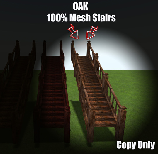 S&B Mesh Stairs Wooden Oak Steps Copyable