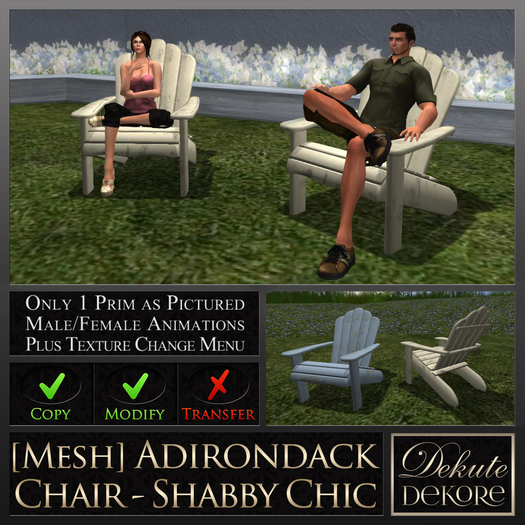 Boxed - [Mesh] Adirondack Chair : by Dekute Dekore