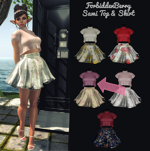 -FB- Sami Top & Skirt -Blue Floral-