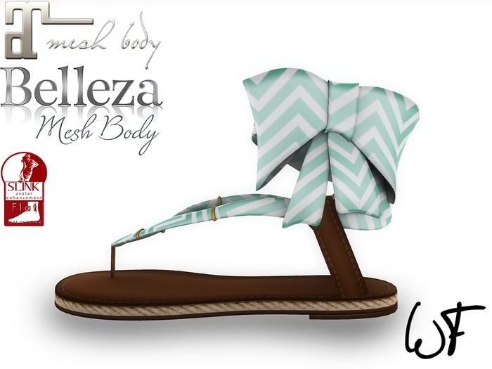 Wall Flower, Beany Ribbon Sandals, Mint and White