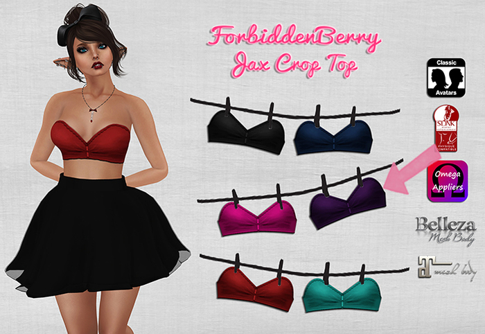 -FB- Jax Crop Top -Purple-