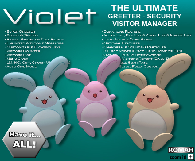 ROMAH ~ Violet (The Ultimate Greeter & Visitor Manager) v1.0