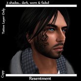 Etched Resentment Face Tattoo Set