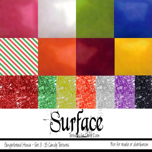 Surface - Gingerbread House - Set 3 Candy Textures