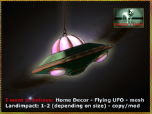 Bliensen + MaiTai - I want to believe - Home Decor - flying UFO