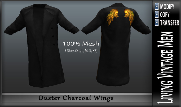 LVM Duster Charcoal Wings Boxed