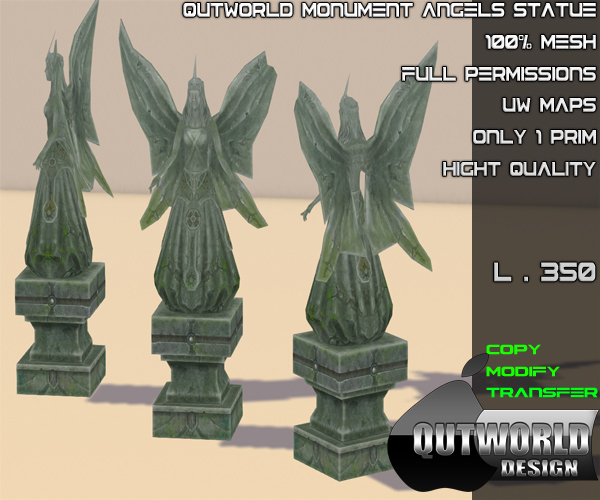 QUTWORLD MESH MONUMENT_ANGELS STATUE