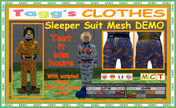 Tagg's Sleeper DEMO Meshed (with diaper, underwear)