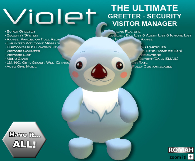 ROMAH ~ Violet (The Ultimate Greeter & Visitor Manager) v1.0