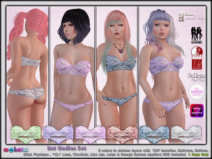 [ bubble ] Bat Undies Sets Fatpack