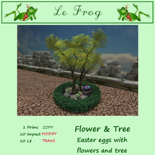 Le Frog*Ttree and flowers*Eastern