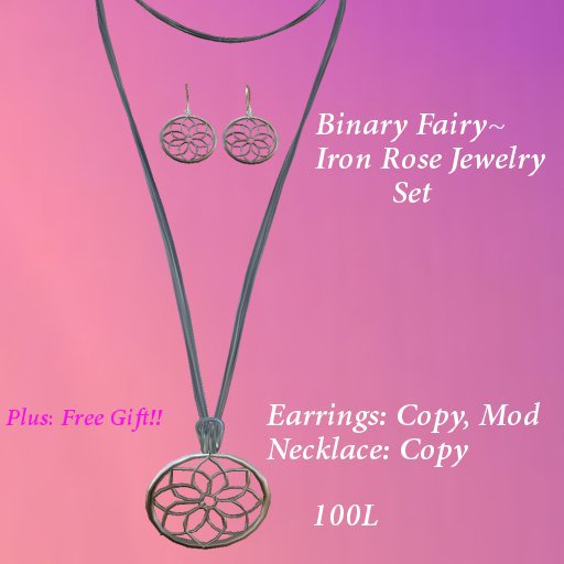 BINARY FAIRY ~ IRON ROSE JEWELRY SET