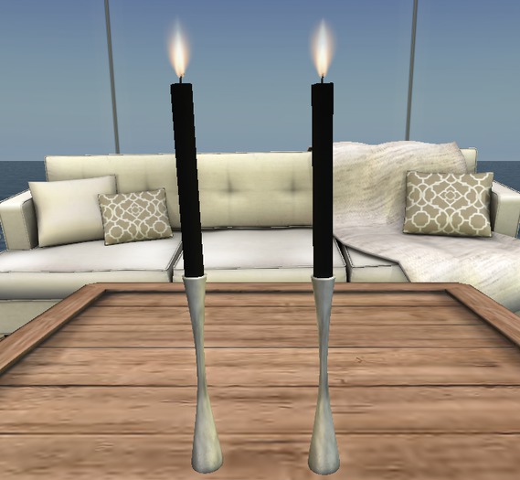 Candlesticks II Silver/Blk Candles
