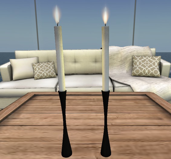 Candlesticks II Blk/White Candles