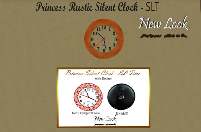 Princess Rustic Silent Clock - SLT 3 Prims