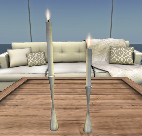 Candlesticks II v2 Silver/White Candles