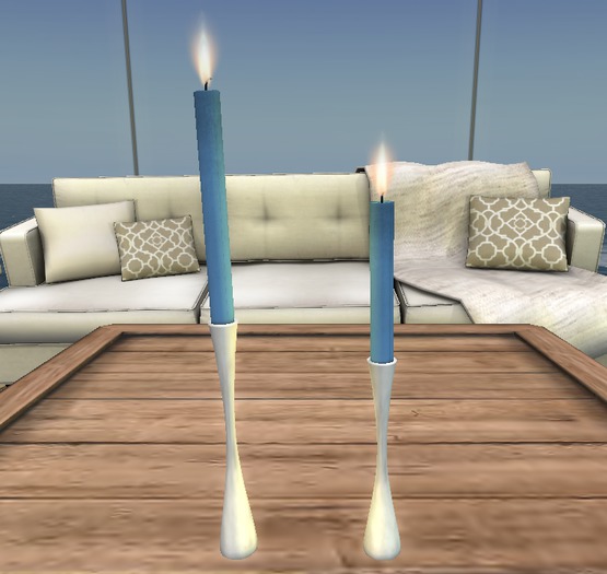 Candlesticks II v2 White/Blue Candles