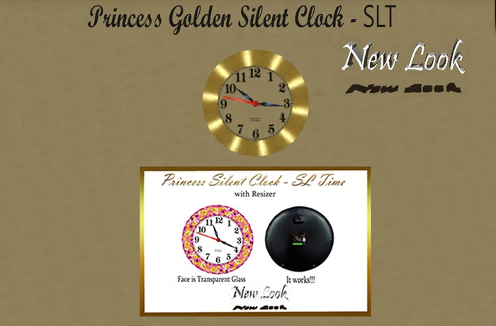 Princess Golden Silent Clock - SLT BX